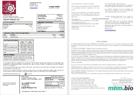 Syria Cham Bank wyciąg z kredytu hipotecznego w formatach Word i PDF